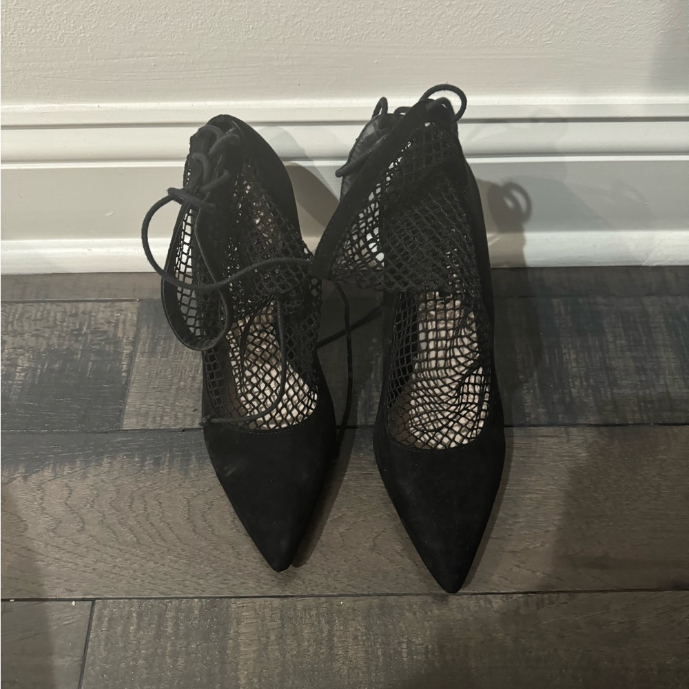 Zara Fishnet Heels
